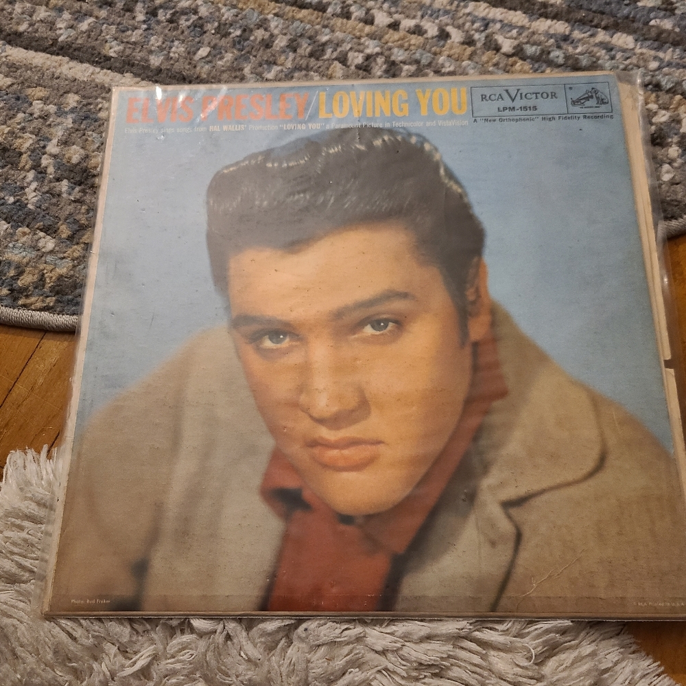 Elvis Presley Loving you vintage vinyl album.  Black LP